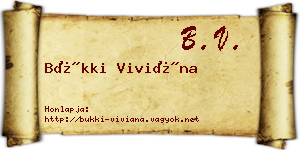 Bükki Viviána névjegykártya